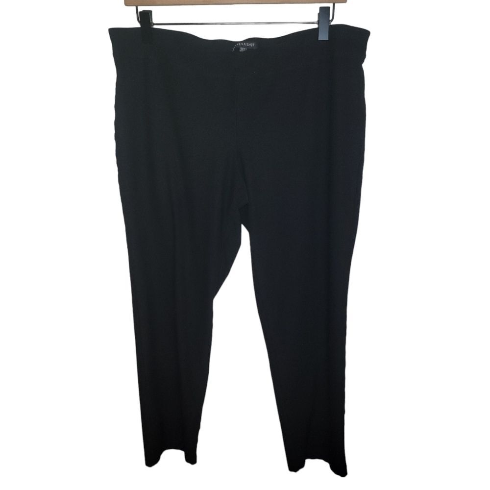Eileen Fisher black tapper ankle pants size Large